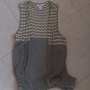Vintage Chevron Pattern Knit Vest.Size Small.